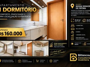 Apartamento de 1 quarto, Santa Maria · Oportunidade do Dia - Apartamento Central Semimobiliado por apenas R$ 160.000