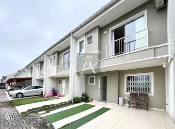 Casa · 115m² · 3 Quartos · 2 Vagas · Sobrado em Condomínio no Uberaba com 3 Quartos, Suíte e Área Gourmet – Porteira Fechada