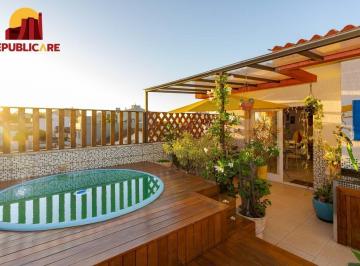 Apartamento · 140m² · 2 Quartos · 1 Vaga · Cobertura 2 Dormitórios Reformada com Piscina e Churrasqueira Chácara das Pedras