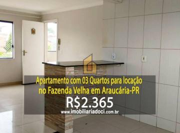 30d1c43937d034f408b5e3a7adb157b09de27237 · Apartamento com 03 Quartos no Fazenda velha em Araucária-PR - Locação por R$2.365,00