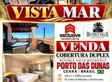 Apartamento de 3 quartos, Aquiraz · Conforto, sofisticação e vista mar em uma cobertura 100% nascente, com 136 m², ambientes mobiliados