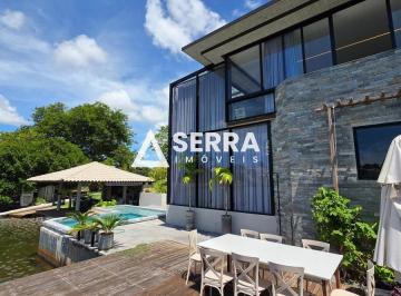 Foto 01 · Encontro das Águas | 4 Suítes | 500m² | Terreno 4.000m² | Vista Lagoa | Pier Privativo