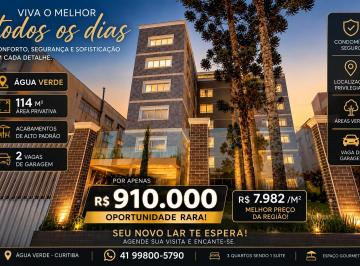 Apartamento de 3 quartos, · Agua Verde - Grande oportunidade com 3 quartos sendo 1 suite - 2 vagas - 114m2 privativo