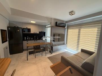 Apartamento · 46m² · 1 Quarto · 1 Vaga · Apartamento Garden mobiliado de 1 dormitório | Quintal Moinhos