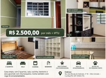 Casa de 2 quartos, Curitiba · CASA SEMIMOBILIADA COM 2 QUARTOS PARA LOCAÇÃO NO SÍTIO CERCADO – CURITIBA