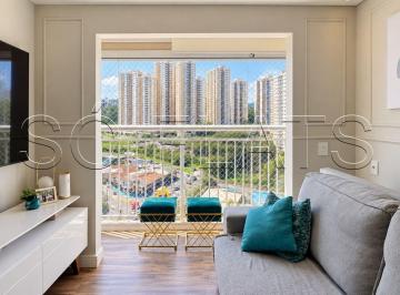 Apartamento · 60m² · 2 Quartos · 2 Vagas · Lindo apartamento mobiliado de 60m² com 2 quartos e suíte à venda no Parque da Lagoa Barueri