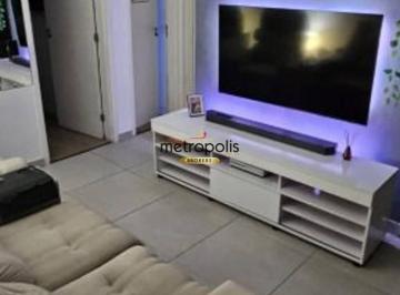 Sala · Apartamento com 2 dormitórios à venda, 64 m² por R$ 405.000,00 - Vila Humaitá - Santo André/SP