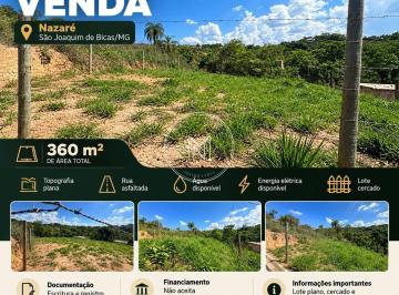 Terreno · 360m² · Lote à Venda no Nazaré – São Joaquim de Bicas/MG