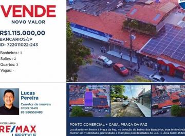 Comercial · 128m² · 3 Quartos · Invista e More na Melhor Localização dos Bancários – Imóvel em Frente à Praça da Paz