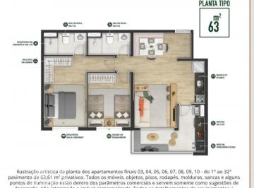 Apartamento · 63m² · 2 Quartos · 1 Vaga · Apartamento para venda em Jardim Iracema/aldeia de 63.00m² com 2 Quartos, 1 Suite e 1 Garagem