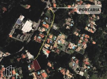 Vista aérea do lote de 1.403 m² no condomínio Jardim Algarve, Rua Jambo. · Lote em condomínio, Jardim Algarve, 1.403 m², Rua Jambo, processo ambiental conc