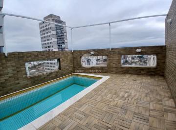 Apartamento · 186m² · 4 Quartos · 3 Vagas · Cobertura, 4 Suítes, Piscina Privativa, Churrasqueira e 3 Vagas no Embaré – Santos/SP