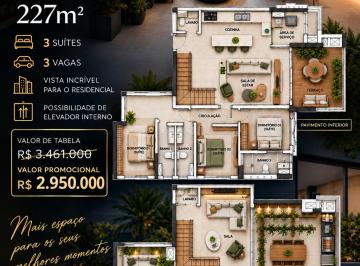 Apartamento de 3 quartos, Barueri · Linda Cobertura no Open View 47 Alphaville, planta de 227 m² – 3 Suítes, 3 Vagas e Vista Incrível.