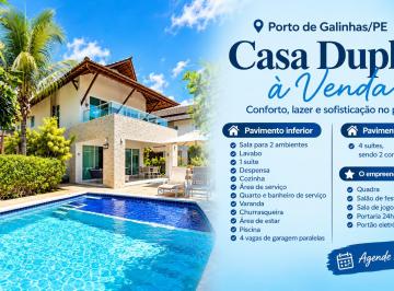 Casa de 5 quartos, Ipojuca · CASA DE ALTO PADRAO DUPLEX À VENDA EM PORTO DE GALINHAS/PE