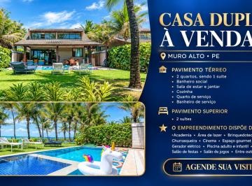 Casa de 4 quartos, Ipojuca · CASA DUPLEX À VENDA NO BEACH CLASS ECO LIFE EM MURO ALTO/PE