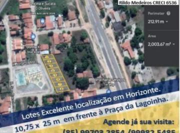 Terreno · 269m² · Lotes no Centro de Horizonte/CE - ÚNICOS e excelente localização