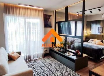 Apartamento · 50m² · 1 Quarto · 1 Vaga · Residencial São Gregório, Studio Decorado, Mobiliado, Lazer Completo, Campo Grande, Santos