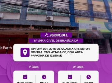 Apartamento de 3 quartos, Taguatinga · LEILÃO JUDICIAL DE APTO EM TAGUATINGA COM 50% DE DESCONTO!