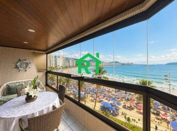 Sacada · Apartamento frente mar com 3 quartos (3 suítes), 2 vagas e lazer à venda em Jardim Astúrias, Guarujá