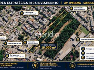 Terreno · 14912m² · Terreno plano de 14.911,81 m² com frente para a Av. Ipanema - Sorocaba