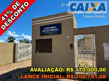 Casa de 2 quartos, Campo Grande · Casa com 110,66m² de terreno e 45,49m² de área privada - Cond. Res. Cidade Morena - Campo Grande/MS