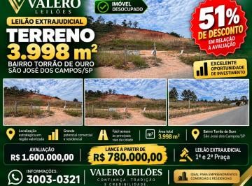 Terreno , São José dos Campos · GLEBA DE TERRA DE 3.998,99M² NO TORRÃO DE OURO, PRÓXIMA À ROD DOS TAMOIOS, EM SÃO JOSÉ DOS CAMPOS
