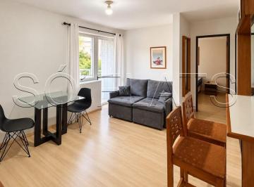Apartamento · 36m² · 1 Quarto · 1 Vaga · More com requinte neste flat mobiliado de 36m² com varanda nos Jardins perto da Avenida Paulista