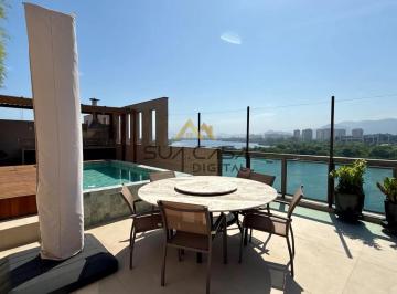 Apartamento · 400m² · 4 Quartos · 3 Vagas · Maravilhosa Cobertura Duplex mobiliada e decorada com uma vista linda para a Lagoa na Barra da Tiju
