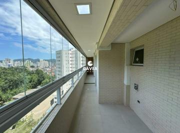 terraço amplo · Apartamento para aluguel no Vila Voturua em São Vicente.