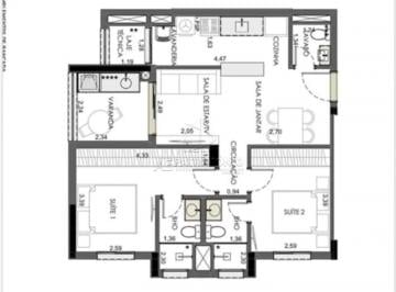 Apartamento · 69m² · 2 Quartos · 1 Vaga · Apartamento 2 Dorm. - TRÍON BILD