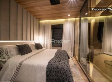 quarto-decorado-com-closet-e-cama-de-casal · Apartamento, 1 dormitórios, 55.49 m², em Indianópolis