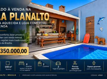 Casa de 4 quartos, Brasília · Sobrado à Venda na Vila Planalto Brasília com Piscina Aquecida, 4 Quartos e Loja Comercial Rentável