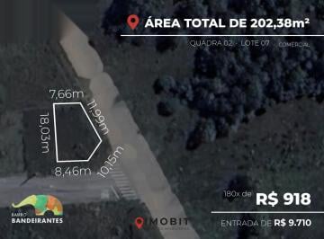 Terreno · 202m² · Lote 202,38m² no Bairro Bandeirantes, Mateus Leme