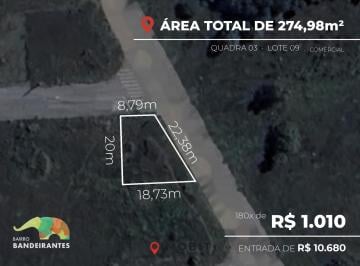 Terreno · 248m² · Lote 274,98m² no Bairro Bandeirantes, Mateus Leme