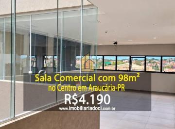 ce061f93eddcee5c3aaed17b0df6488187375b1a · Sala Comercial com 98m² no Centro em Araucária-PR - Locação por R$4.190,00