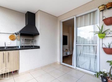 Sacada gourmet com churrasqueira do apartamento na Vila Guilherme. · Apartamento de 3 quartos com 2 vagas, Andar: 1 a 4, Vila Guilherme, Living da Vi