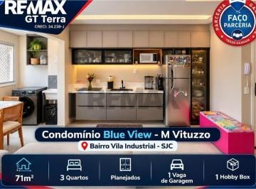 Apartamento · 71m² · 3 Quartos · 1 Vaga · APARTAMENTO À VENDA | BLUE VIEW — M VITUZZO | VILA INDUSTRIAL — SÃO JOSÉ DOS CAMPOS/SP