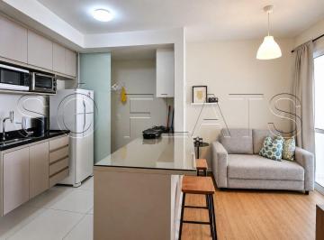 Apartamento · 50m² · 1 Quarto · 1 Vaga · Excelente apartamento mobiliado de 50m² com varanda e vaga em Pinheiros perto do Eldorado
