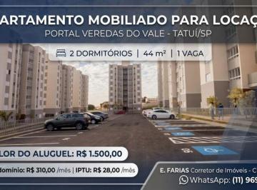 Apartamento · 44m² · 2 Quartos · 1 Vaga · Apartamento para alugar no bairro Nova Tatuí - Tatuí/SP