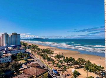 Apartamento · 54m² · 1 Quarto · 1 Vaga · Apartamento 1 quarto frente mar mobiliado à venda Nova Mirim Praia Grande