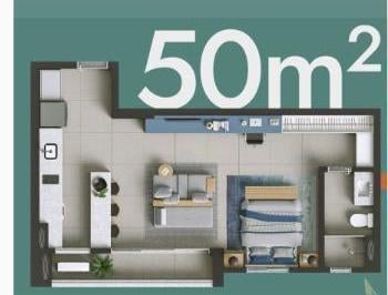 Apartamento · 50m² · 1 Quarto · 1 Vaga · Apartamento em Jardim Veraneio, Campo Grande/MS de 50m² 1 quartos à venda por R$ 175.000,00