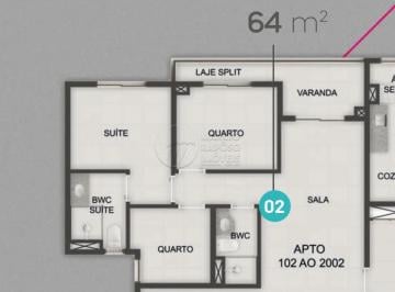 Apartamento · 64m² · 3 Quartos · 1 Vaga · Apartamento Nascente com 3 Quartos e Varanda à venda no Mood Murilopolis