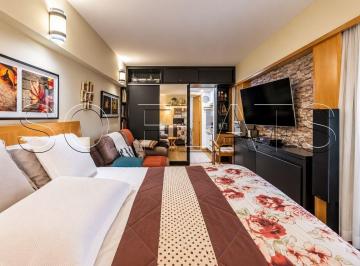 Apartamento · 43m² · 1 Quarto · 1 Vaga · Invista neste prático studio mobiliado de 43m² com vaga em Alphaville perto do Iguatemi