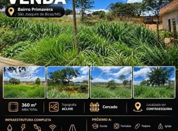 Terreno · 360m² · Lote à Venda no Bairro Primavera – São Joaquim de Bicas/MG