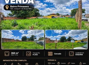 Terreno · 360m² · Lote à Venda no Bairro Primavera – São Joaquim de Bicas/MG