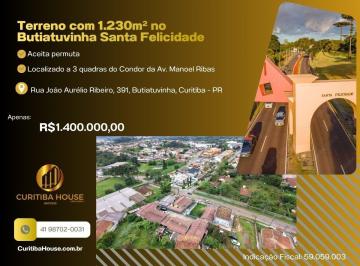20261021093920594.jpg · Terreno na grande Santa Felicidade Rua João Aurélio Ribeiro, 391, Butiatuvinha com 1.230,00 m²