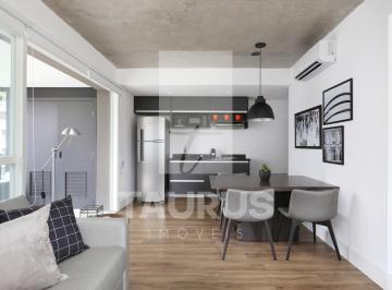 Foto 01 · Apartamento mobiliado para alugar com 1 quarto e 1 vaga, em Cidade Monções São Paulo-SP.