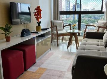 Apartamento · 52m² · 2 Quartos · 1 Vaga · Apartamento 100% mobiliado com 52m quadrados, 2 quartos sendo 1 suíte. Lazer completo e 1 vaga de ga