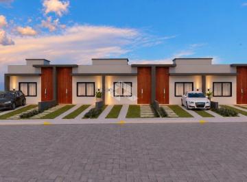 Casa · 62m² · 2 Quartos · 1 Vaga · Casa Geminada à Venda com Pátio e Churrasqueira no Bairro Floresta, em Lajeado/RS