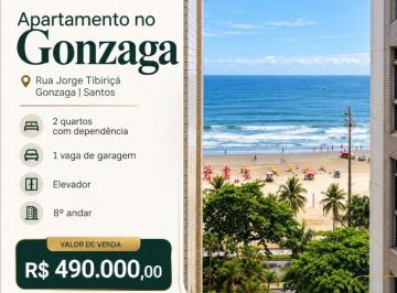 Apartamento de 2 quartos, Santos · MORAR NO GONZAGA É TER SANTOS AOS SEUS PÉS!